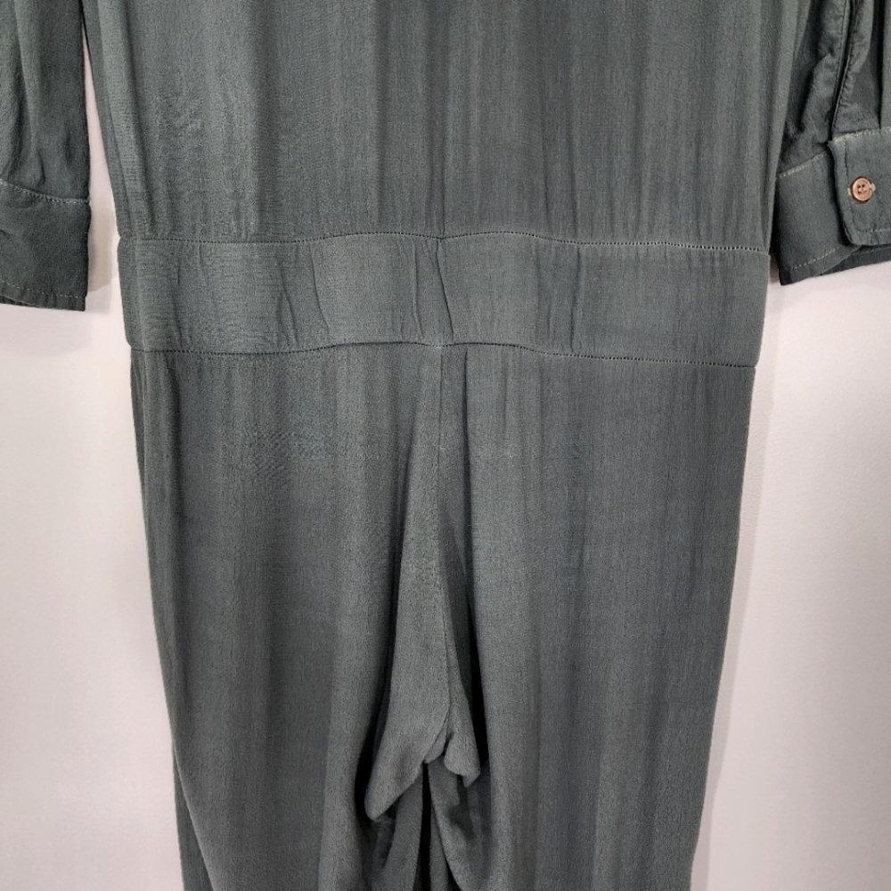 Monrow CREPE LONG SLEEVE JOGGER JUMPSUIT IN CAMO - Picture 11 of 15
